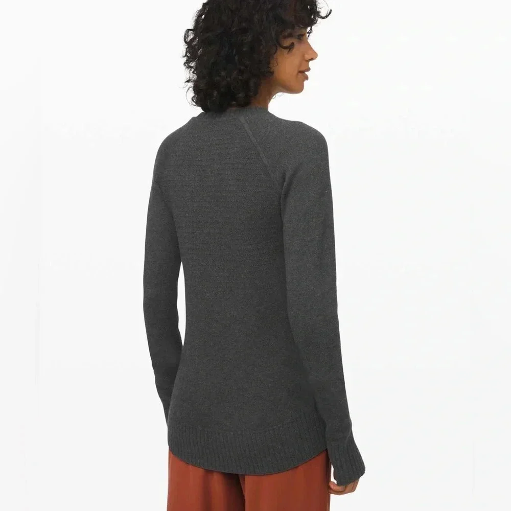 Lululemon Still Lotus Reversible Sweater - Black Heather - XS